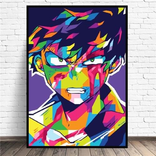 Deku WPAP Canvas Painting Wall Anime Art Pictures Prints Home Decor Wall Poster Decoration For Living Room