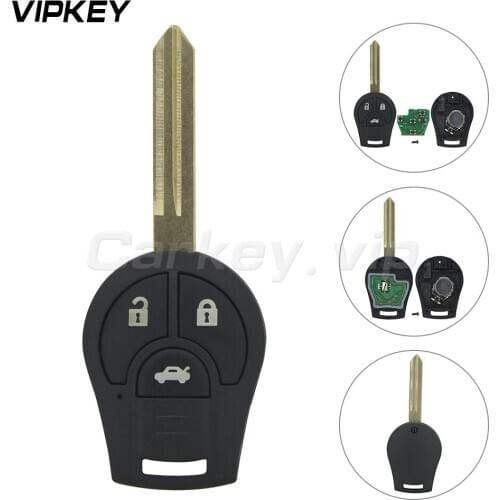 Remotekey remote key for Nissan Cube Rogue auto car key fob 3 button 433mhz ID46 2008 2009 2010 2011 2012 2013 key replacement