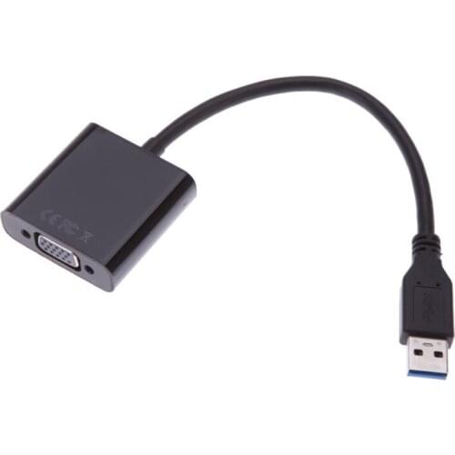 HFES USB 3.0 to VGA Multi-display Adapter Converter External Video Graphic Card Black