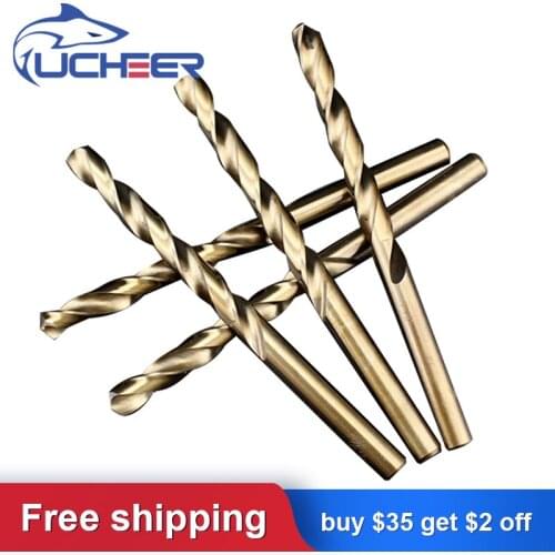 UCHEER 1set Cobalt Drill Bits For Metal Wood Working M35 HSS Co Steel Straight 1-13mm Twist Drill Bit Power Tools Drillfor