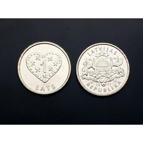 Latvia 1 Latu 2011 100% Real Genuine Original Coin Comemorative Coin Collection Rare Unc