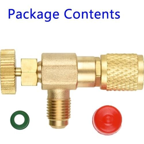 Copper Flow Control Valve 1/4" - 1/4" For Refrigerant R22 R404A R407 Charging Hose