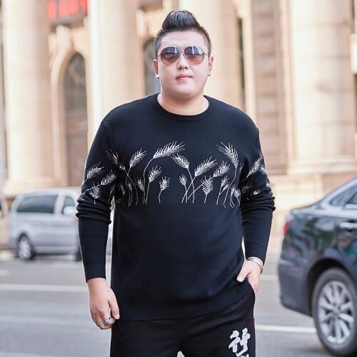 2020 NEW Knitted Large Size 6XL 7XL 8XL O-neck Mens Sweater Slim Business Home Long Sleeve Casual Sweaters 2020 Autumn Winter