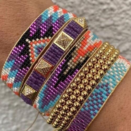 Pretty Bead New Miyuki beads hand-woven female bracelet set