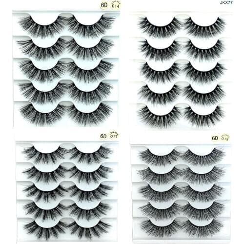 2019 NEW 13 Styles 5 Pairs Mink Hair False Eyelashes Natural/Thick Long Eye Lashes Wispy Makeup Beauty Extension Tools Wimpers