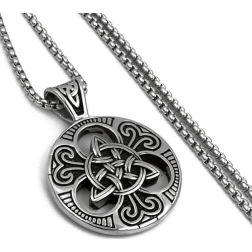 New Mens Necklace Retro Trend Nordic Viking Celtic Knot Symbol Pendant Fashion Punk Jewelry