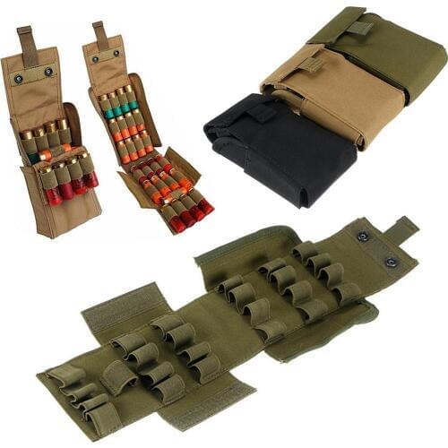 FIRECLUB Hunting Ammo Bags Molle 25 Round 12GA 12 Gauge Ammo Shells Reload Magazine Pouches Molle Military Tactical Bag