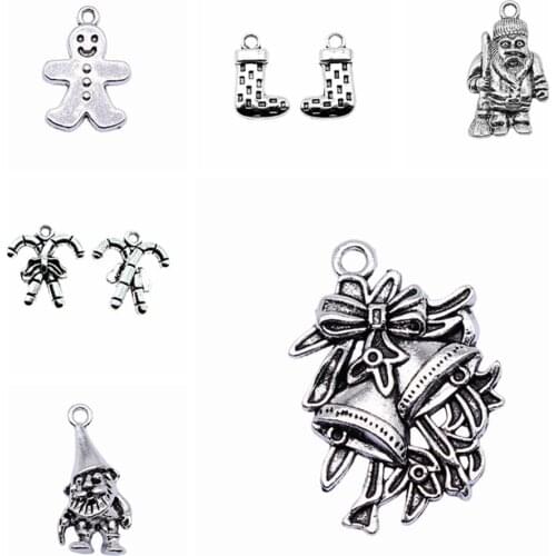 Wecharms bulk charms for jewelry making kit pendant diy jewelry accessories Christmas Santa Claus Charms