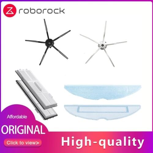 Original Roborock S7 Robot Vacuum Cleaner Parts of HEPA Filter Mop Rag Five Feet Side Brush Roborock S7 /S7plus Accessories