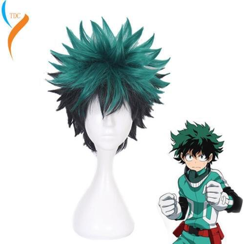Anime My Hero Academia Cosplay Wig Izuku Midoriya Wig Boku No Hero Academia/Academy Cosplay Hair Izuku Midoriya Deku Wig Hairnet