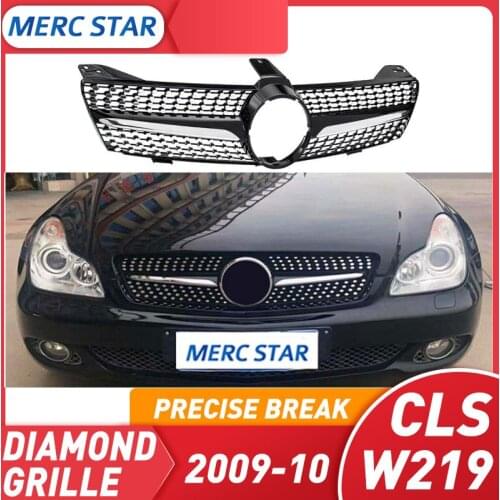 Parrilla delantera apta para parrilla nueva CLS clase W219, rejilla de diamante 2009-10, W219, CLS300, CLS350, CLS500, sin emble