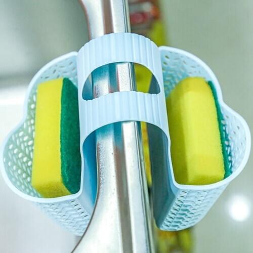 Sink Caddy Hollow Hanging Organizer Sponge Holder For Kitchen Bathroom Sink Shelf Soap Sponge Drain Rack Storage Basket Bag