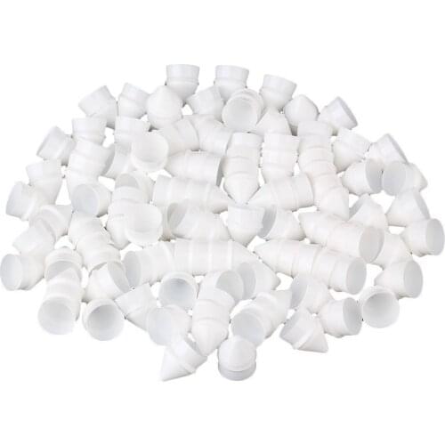 27x22mm White Plastic Japan Type Dispensing Industrial Syringe Piston for 30CC 50CC Syringe Barrel Pack of 100