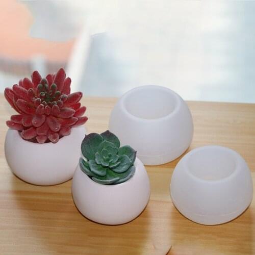 Gardening Plaster Plant Pot Silicone Molds for Diy Handmade Uv Epoxy Resin Flower Pot Mould Handcrafts Home Decoration