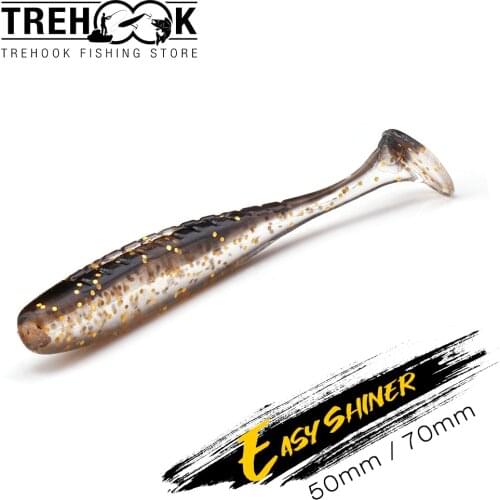 TREHOOK 20pcs/lot 50mm 70mm Easy Shiner Shad Soft Lure Silicone Bait Artificial Fishing Lure Pike Wobblers Fishing Tackle Leurre