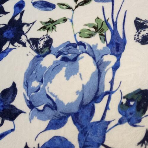 Blue rose vintage fabric Retro style fabric Calico Printed cotton fabric for DIY Bag 1 order=50cm*140cm