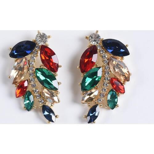 Multi Designs Wholesale Fashion Jewelry Women Crystal Statement Drop Earrings For Women Rhinestone Earring
