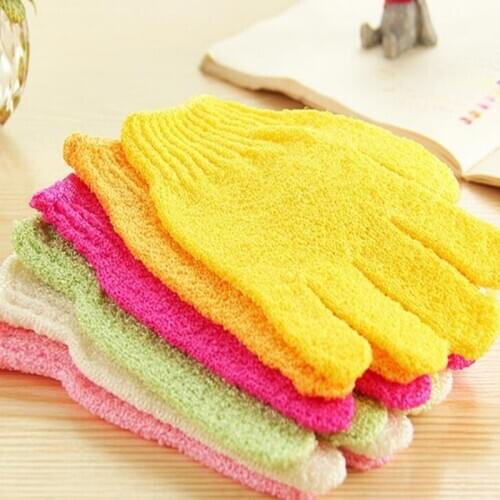 1PCS 17*10Cm Kids Soft Baby Bath Btushes Nylon Solid Baby Bath Brushes Five Fingers Gloves Newbron Bath Shower Product Towels