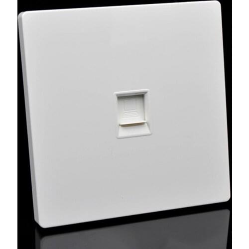 1pcs 86 Type Computer Socket Panel CAT5E Network Module 1 RJ45 Interface Wall Outlet