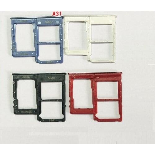 10pcs For Samsung Galaxy A51 A515 A515F A71 A715 A715F A5 A7 2020 Sim Card Reader Holder Dual Sim Card Tray Holder Slot Adapter
