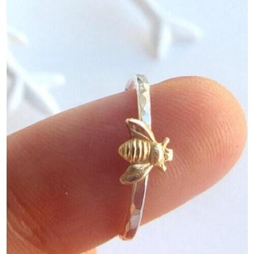 10pcs Hot sell fashion bee Rings European and American small fresh Female ring Birthday party jewelry gifts G-106