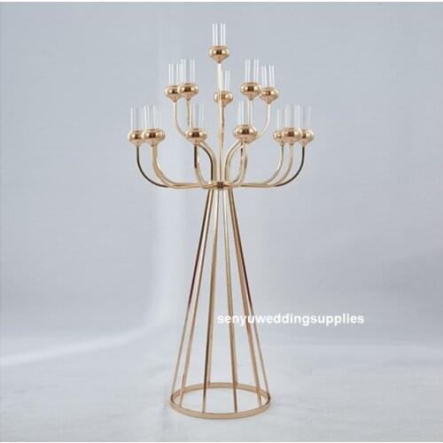 30days sent order )14 arms candelabra tall floor wedding crystal candelabra pillar wedding decoration for column walkway stand