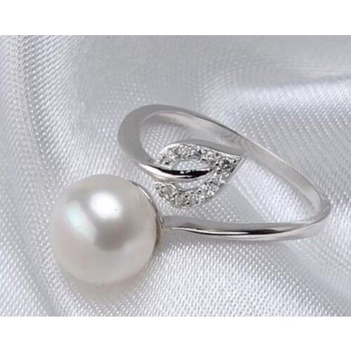 4 color Real Freshwater Pearl Ring FREE SIZE ADJUSTABLE Finger Ring Hot Cheap Sale Fashion Sterling Silver Jewelry