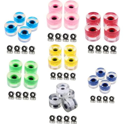 4Pcs Luminous Skateboard Wheels 60x45mm High Strength PU Longboard Wheel 78A