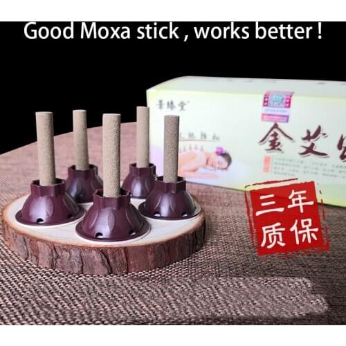 50 pcs Moxa Cone Smokeless Pure Moxa Rolls 3 Year Moxa Stick for Chinese Acupuncture Heating Massage Moxibustion Therapy