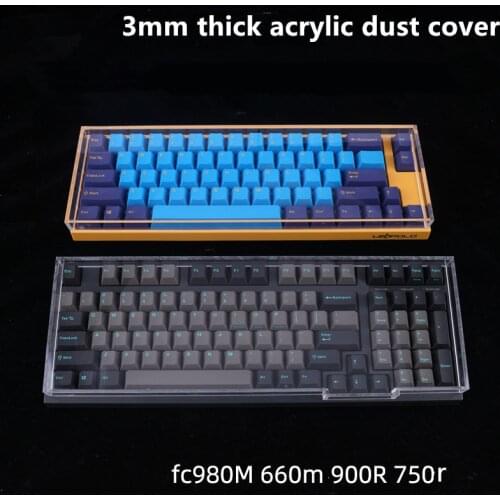 Acrylic Dust Cover for Leopold Mechanical Keyboard FC980M 660M 750R 900R Professional Waterproof Dustproof Cover