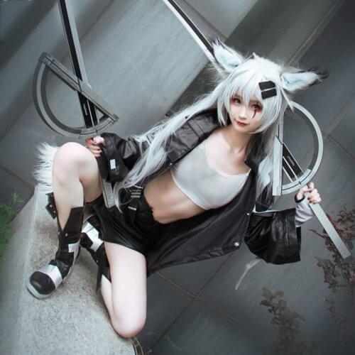 Anime! Arknights Lappland Cosplay Costume Game Battle Suit Handsome PU Leather Uniforms Halloween Carnival Party Suit For Women