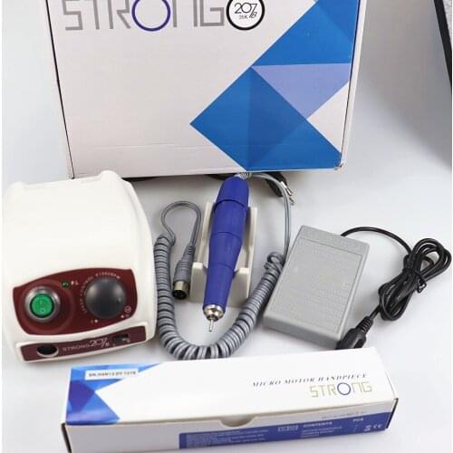 New Arrival STRONG 201/ 207B 105L Handpiece 65W 40000rpm Nail Drills Manicure Machine Pedicure Electric File Bits