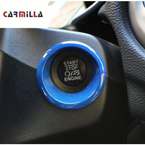Car Chrome Ignition Switch Key Decoration Ring Circle Trim for Jeep New Compass 2th 2017-2020 Renegade 2015 - 2019 Stickers