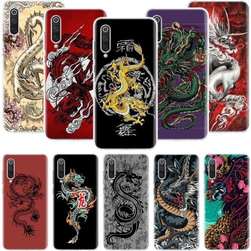 Asian Dragons Animal Tattoo Phone Case For Xiaomi Redmi Note 10 9 8 Pro 9S 8 8T 7 6 5 6A 7A 8A 9A 9C 4X S2 K20 K30 Art Cover Coq