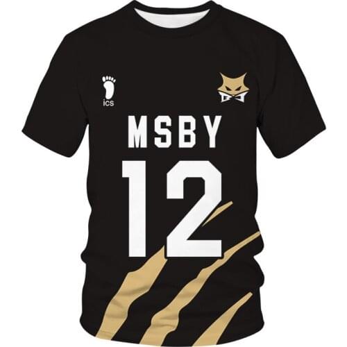 Anime Haikyuu 3D Print T-shirt MSBY Black Jackal Sport Casual Men Women Streetwear T Shirt Fashion Tshirt Tops Harajuku Clothing