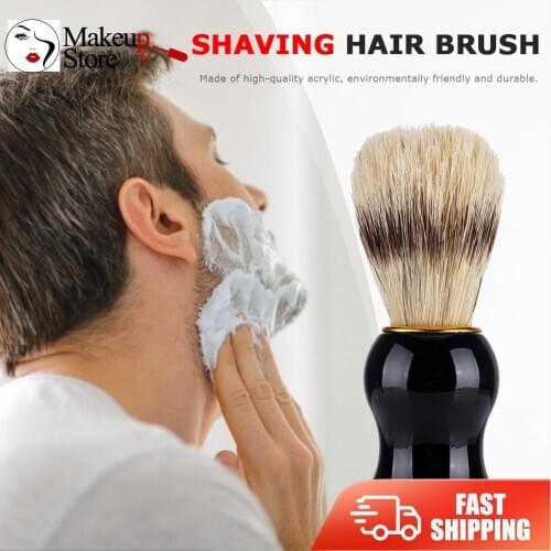 Men Beauty Tool Shaving Brush Facial Beard Cleaning Appliance Bristle + ABS Surface Spray Soft Bristle Salon Brush