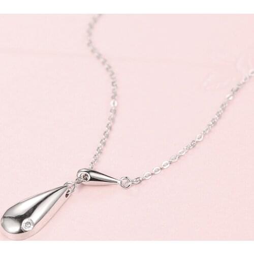 New Arrivals 925 Sterling Silver Water droplets Necklaces Pendant Hot Sale Pure Silver Jewelry for Women