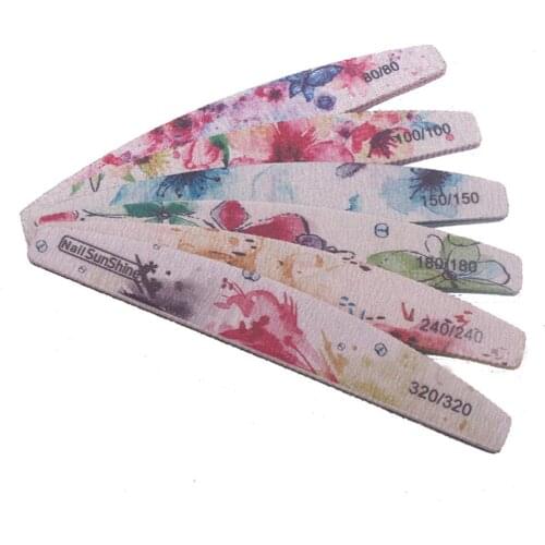 New Grit Nail Files Floral Nail Buffer Board Colorful Manicure Polisher Files