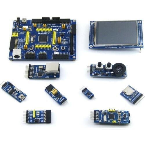 Open107V Package B # STM32 ARM Cortex-M3 Development Board STM32F107VCT6 3.2inch 320x240 Touch LCD + 8 Accessory Modules