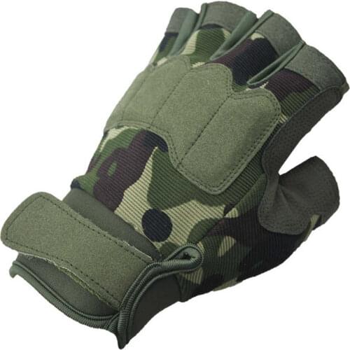 Fishing Gloves Camouflage Half-Finger Riding Cycling Sports MTB Bike Training Gloves for Men Breathable M-XL