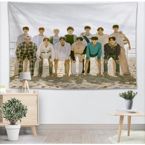 SEVENTEEN Tapestry Wall Hanging Decor Wall Cloth Tapestries Home Decoration Accessories Psychedelic Carpet Decorative 0512