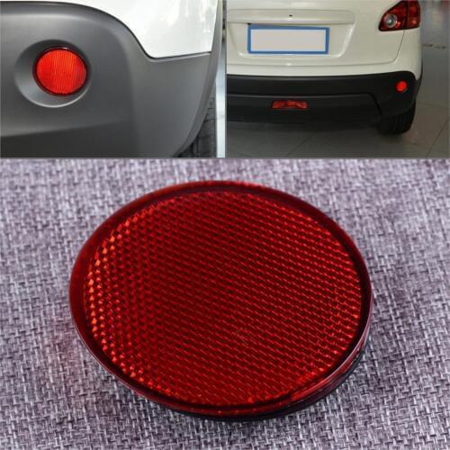 DWCX Red Right Rear Bumper Round Reflectors Light Reflective Strips Fit for Nissan QASHQAI 2007-2010 2011 2012 2013 2014 2015