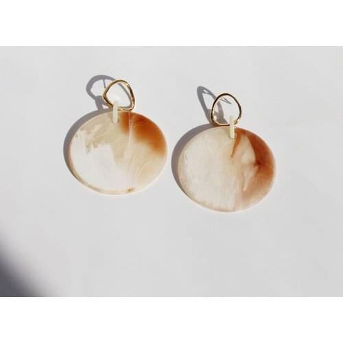 TARCLIY Vintage Geometric Big Round Dangle Drop Earrings Temperament Simple Acetate Earrings Women Party Jewelry Accessories