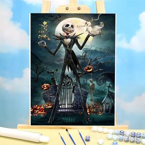 Tim Burton Coloring By Numbers Painting Complete Kit Oil Paints 50*70 Paiting By Numbers Wall Decoration Adults Handicraft