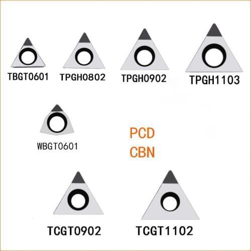 2pcs TBGT060104 TPGH080202 TPGH090204 TPGH090208 TPGH110304 PCD CBN lathe turning tool crystal diamond tool
