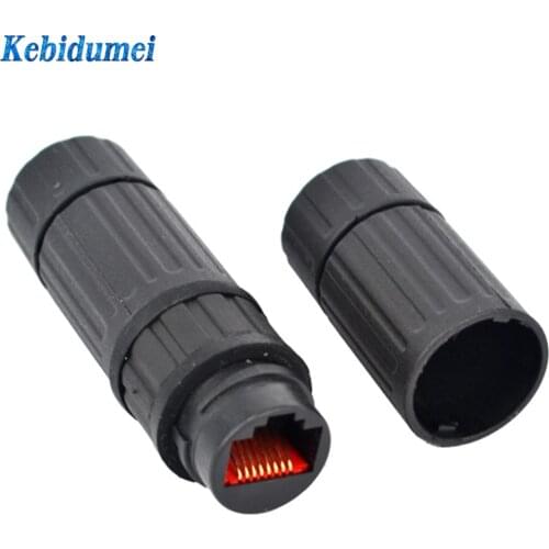 Kebidumei M16 RJ45 Ethernet Waterproof Connector LAN Network Cable Wire Adapter Plug Socket Waterproof Rating IP68