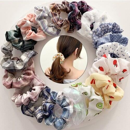 New Sweet 10Pcs/Lot Women Scrunchies Girls Ponytail Holder Hair Ropes Versatile Elastic Rubber Band Headdress Hair Accessories