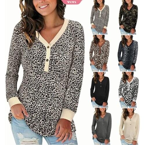 2021 Autumn Womens Cardigan Long Sleeve V-neck Button Printing Loose Casual Sweater Cardigan Womens Contrasting Color Jacket