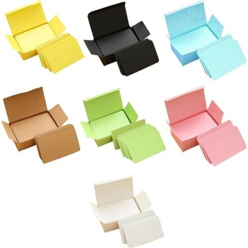 100 Pieces Black Cards White Blank Card Christmas Valentines Day DIY Paper Box