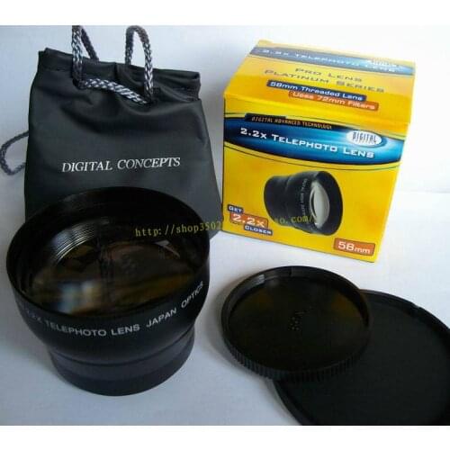 2.2x 58mm TELE Telephoto LENS Magnification for 58 mm canon nikon DSLR/SLR Digital Camera